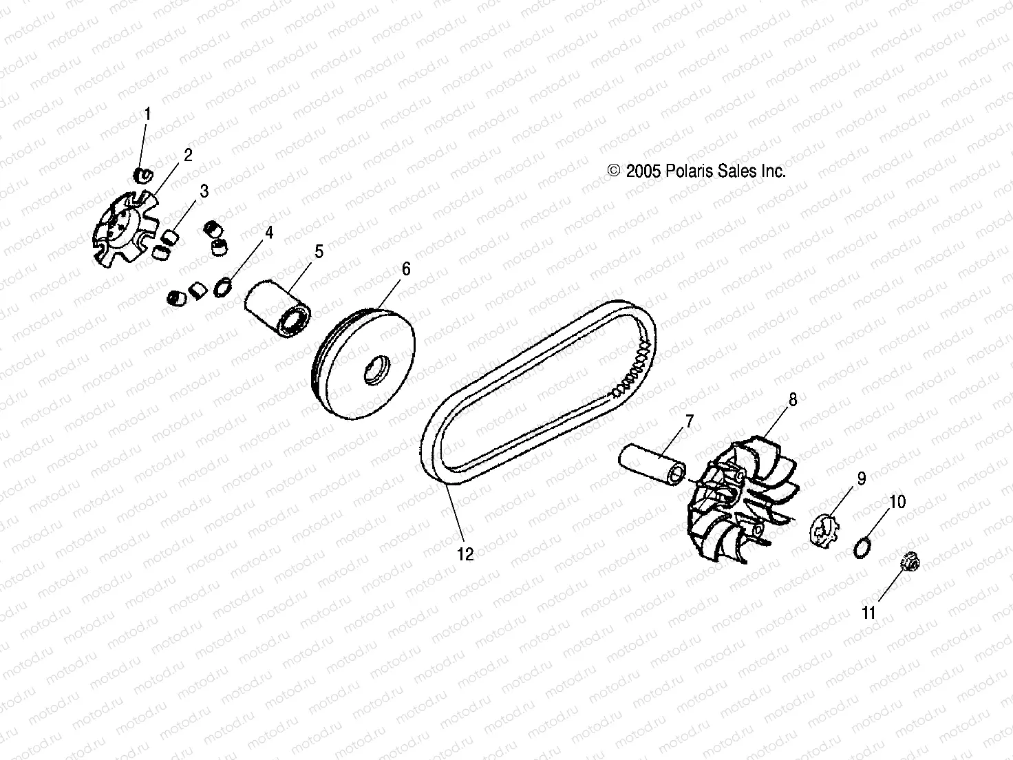 DRIVE CLUTCH - A05PB20EA/EB/EC/ED (4999202449920244A10) | DRIVE CLUTCH - A05PB20EA/EB/EC/ED (4999202449920244A10)