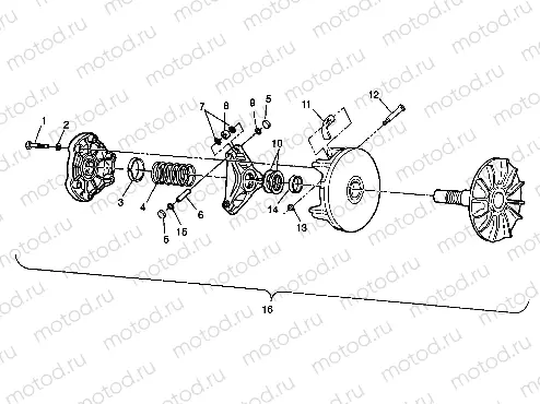 DRIVE CLUTCH - A99CH33CB (4945964596c004) | DRIVE CLUTCH - A99CH33CB (4945964596c004)