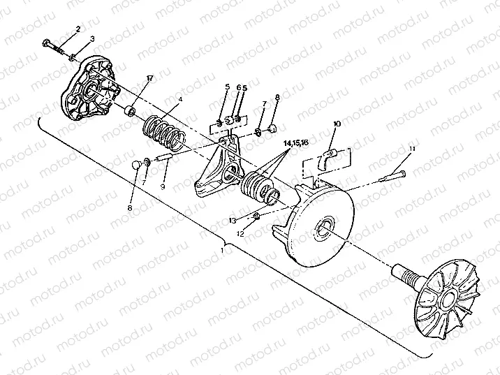 DRIVE CLUTCH ASSEMBLY 250 4x6 / W928627 (4922902290033A) | DRIVE CLUTCH ASSEMBLY 250 4x6 / W928627 (4922902290033A)
