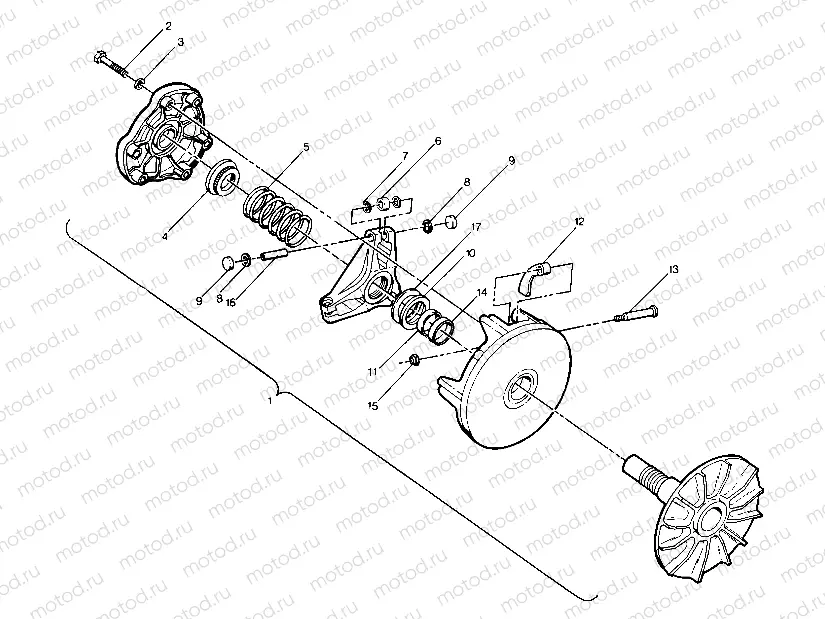 Drive Clutch Assembly (4913491349023A) | Drive Clutch Assembly (4913491349023A)