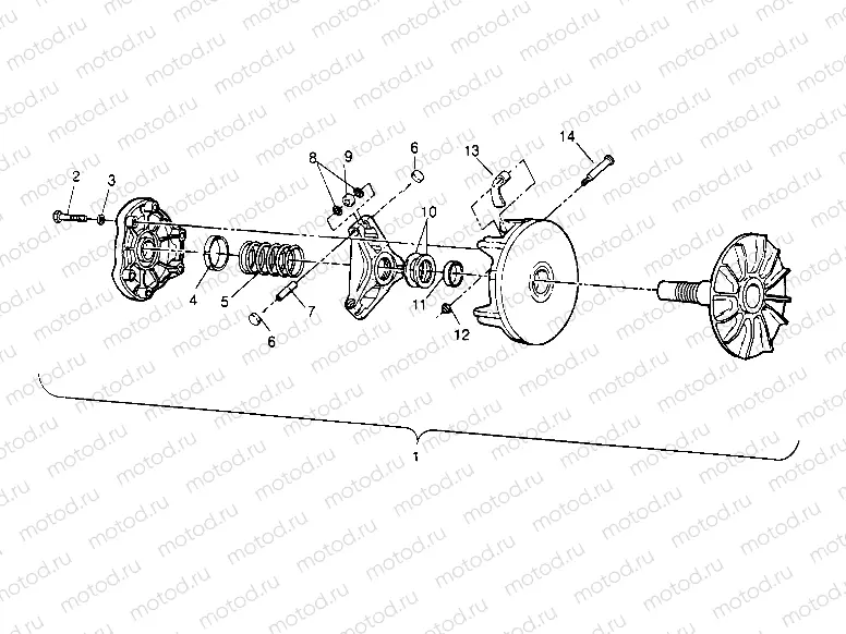 DRIVE CLUTCH ASSEMBLY Magnum 2x4 W957544 (4926852685B012) | DRIVE CLUTCH ASSEMBLY Magnum 2x4 W957544 (4926852685B012)