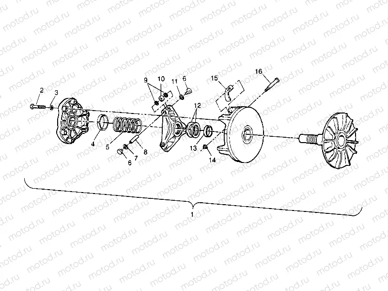 DRIVE CLUTCH ASSEMBLY Sportsman 4x4 W948040 (4926842684C001) | DRIVE CLUTCH ASSEMBLY Sportsman 4x4 W948040 (4926842684C001)