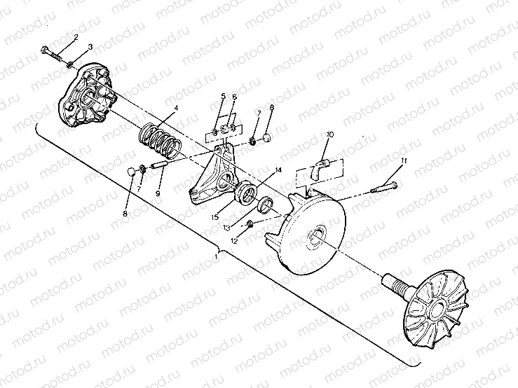DRIVE CLUTCH ASSEMBLY  TRAIL BLAZER (4919761976023A) | DRIVE CLUTCH ASSEMBLY  TRAIL BLAZER (4919761976023A)