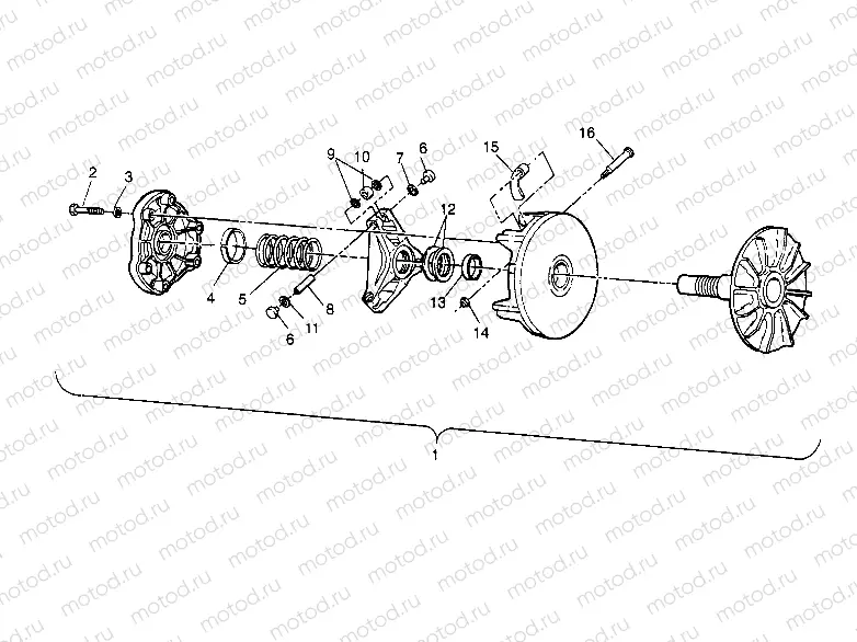 DRIVE CLUTCH ASSEMBLY Trail Blazer W947221 (4926832683B009) | DRIVE CLUTCH ASSEMBLY Trail Blazer W947221 (4926832683B009)