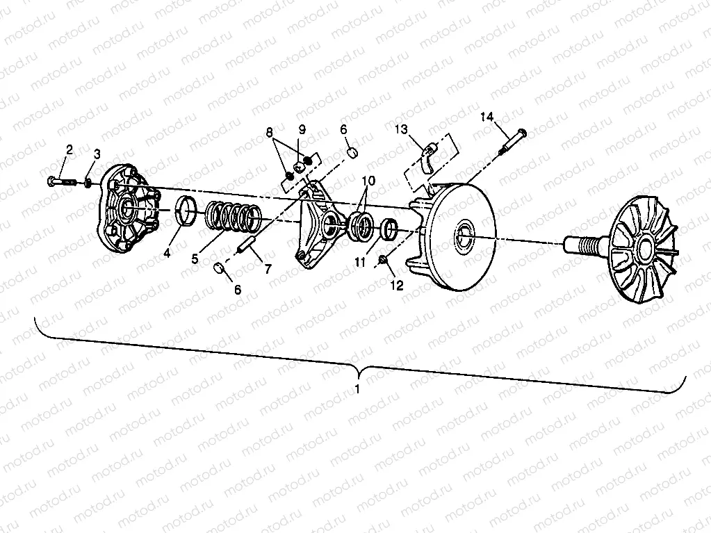 DRIVE CLUTCH Sportsman 4x4 W968040 (4935943594C001) | DRIVE CLUTCH Sportsman 4x4 W968040 (4935943594C001)