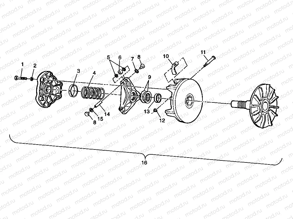 DRIVE CLUTCH Trail Blazer W98BA25C (4945464546B010) | DRIVE CLUTCH Trail Blazer W98BA25C (4945464546B010)