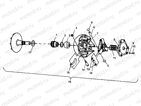 DRIVE CLUTCH - W98CH50A(C)(D)(E)(F) (4950135013c004) | DRIVE CLUTCH - W98CH50A(C)(D)(E)(F) (4950135013c004)