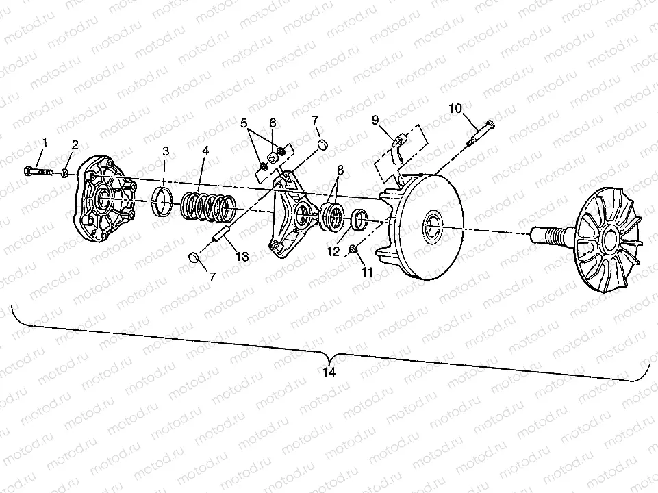DRIVE CLUTCH XPRESS 300 W97CA28C and  XPRESS 400L W97CA38C (4939603960C005) | DRIVE CLUTCH XPRESS 300 W97CA28C and  XPRESS 400L W97CA38C (4939603960C005)