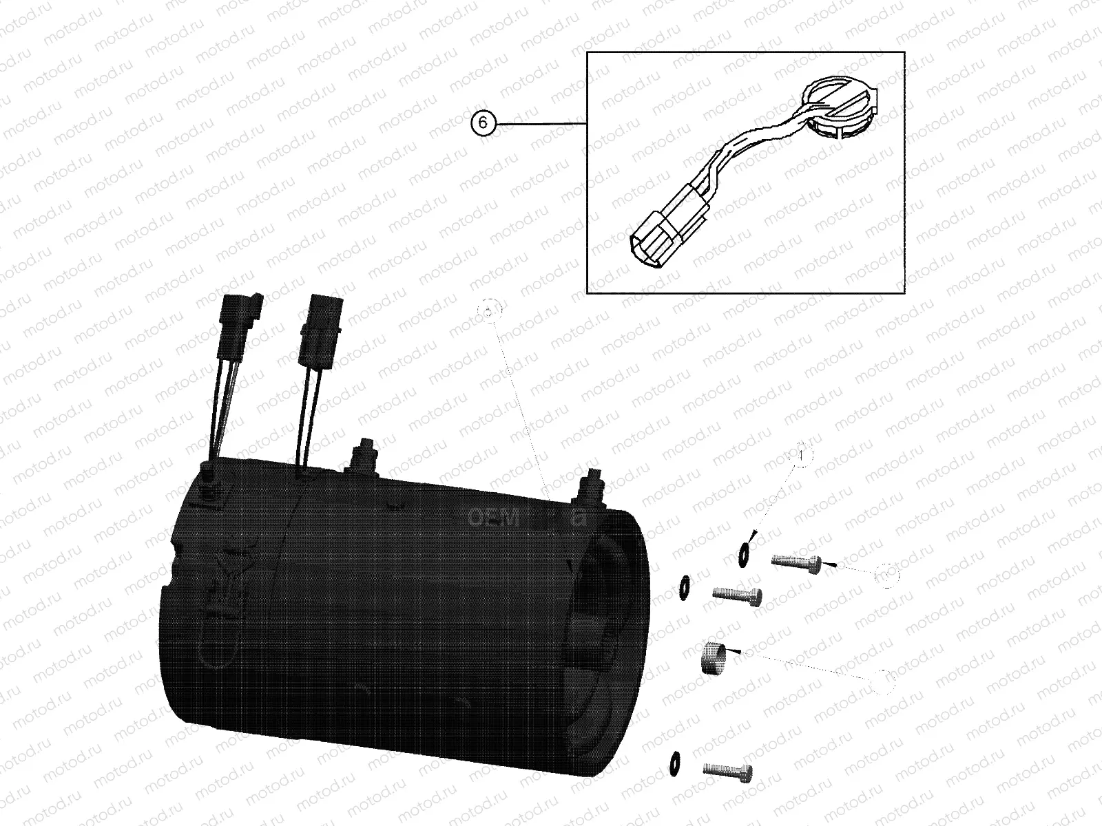 DRIVE LINE | DRIVE LINE, MOTOR, 5.0 HP HD - e2/e4/eS/eL (49GEMDRIVELINE11MOTOR5.0)