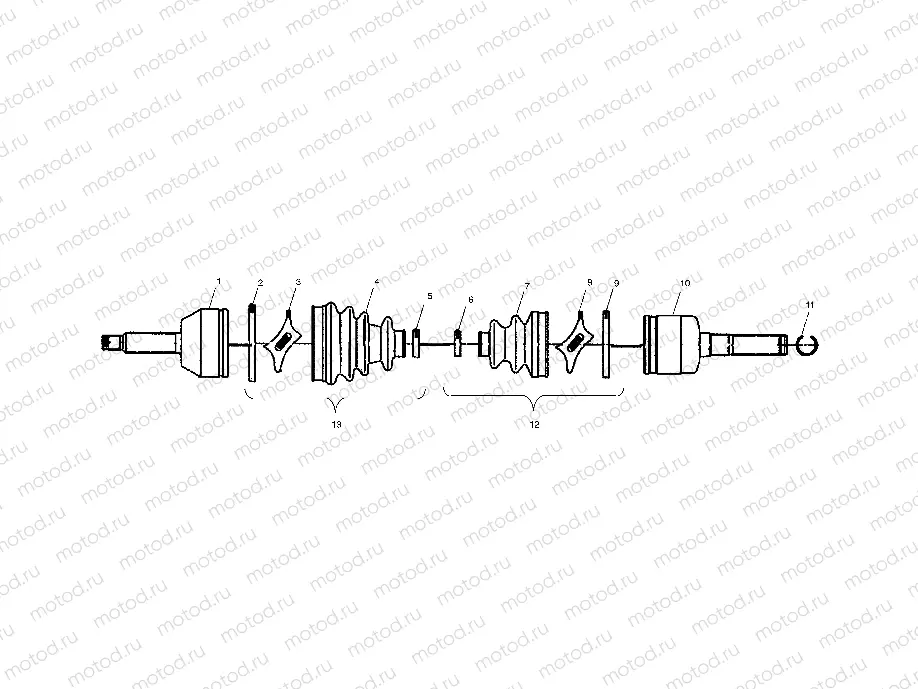 DRIVE SHAFT - A02CD50AB/FB (4970197019B04) | DRIVE SHAFT - A02CD50AB/FB (4970197019B04)