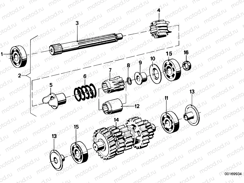 Drive shaft and intermediate shaft