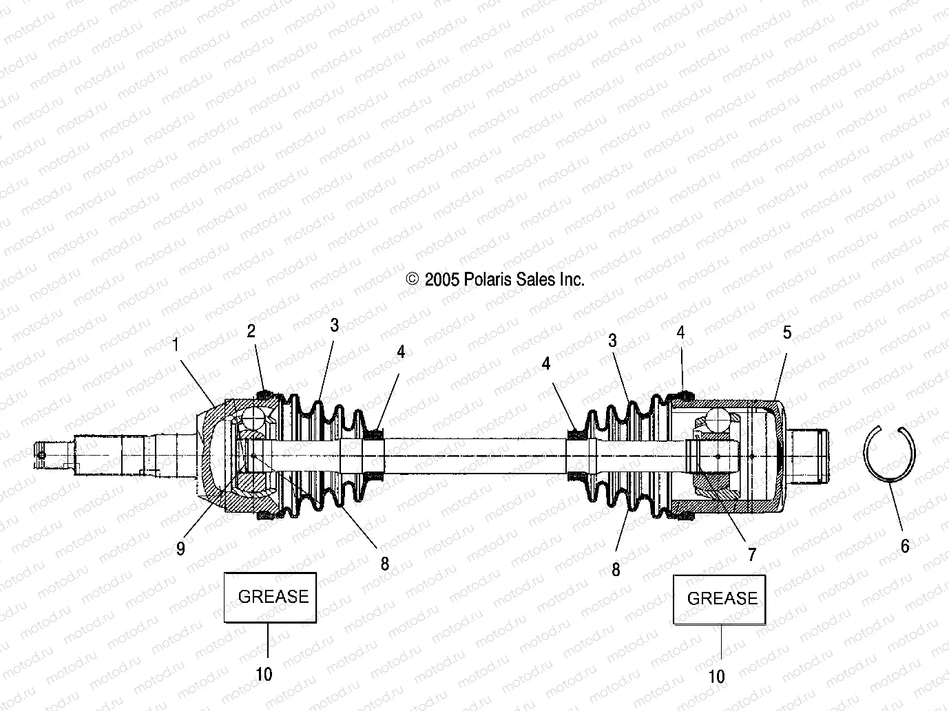 DRIVE SHAFT | DRIVE SHAFT, REAR - A06MH50FC (4999200179920017B09)