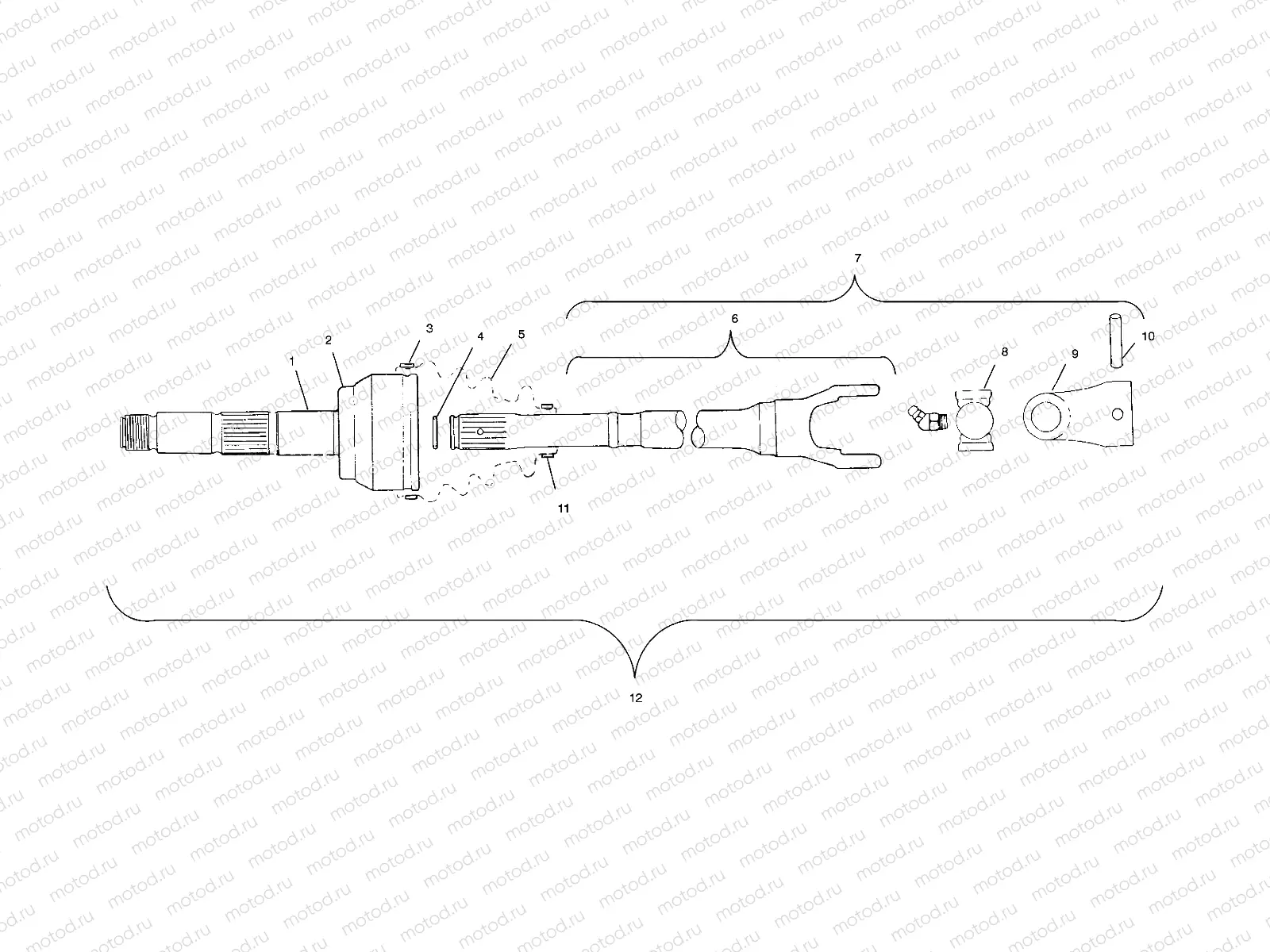 DRIVE SHAFT (If Built After 5/01/01) - A10CH46CA (4964376437E04) | DRIVE SHAFT (If Built After 5/01/01) - A10CH46CA (4964376437E04)