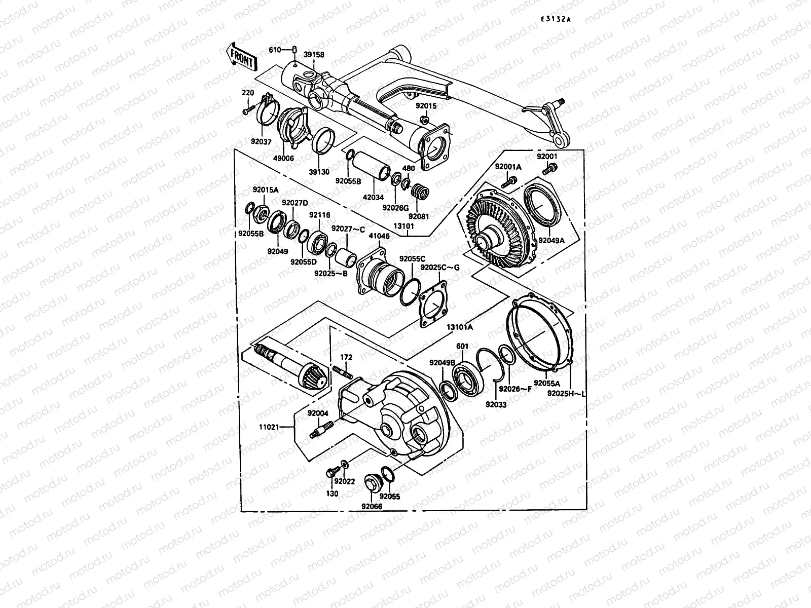 Drive Shaft/Final Gear(Z550-G2--G5)