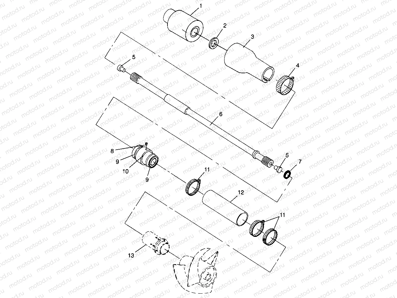 DRIVE SYSTEM SLT 700 B964166 and  Intl. SLT 700 I964166 (4933923392B002) | DRIVE SYSTEM SLT 700 B964166 and  Intl. SLT 700 I964166 (4933923392B002)