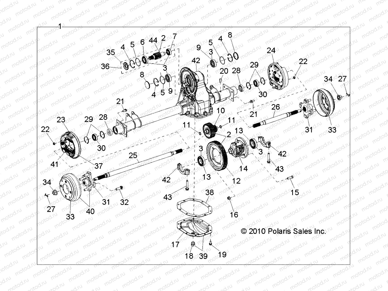 DRIVE TRAIN | DRIVE TRAIN, AXLE, REAR - L11AB08/AA08 ALL OPTIONS (49LEVAXLERR11BRZ)