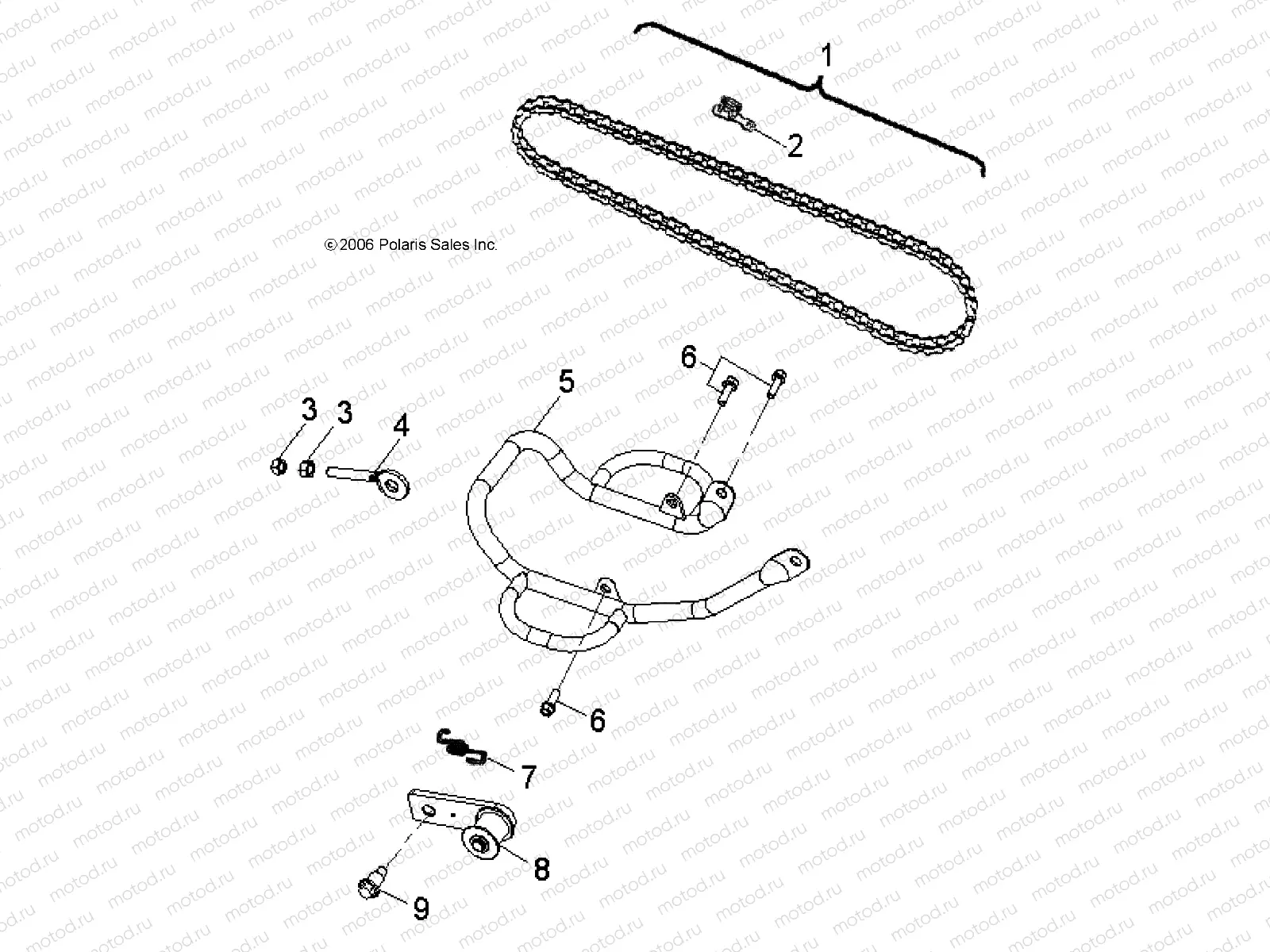 DRIVE TRAIN | DRIVE TRAIN, CHAIN - A14KA09AD/AF (49ATVCHAIN08OUT90)