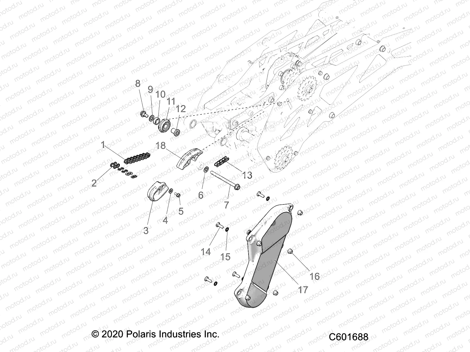 DRIVE TRAIN | DRIVE TRAIN, CHAIN DRIVE - J21DRBXXX/DRCXXX/DREXXX/DRFXXX/DRGXXX ALL OPTIONS (C601688)