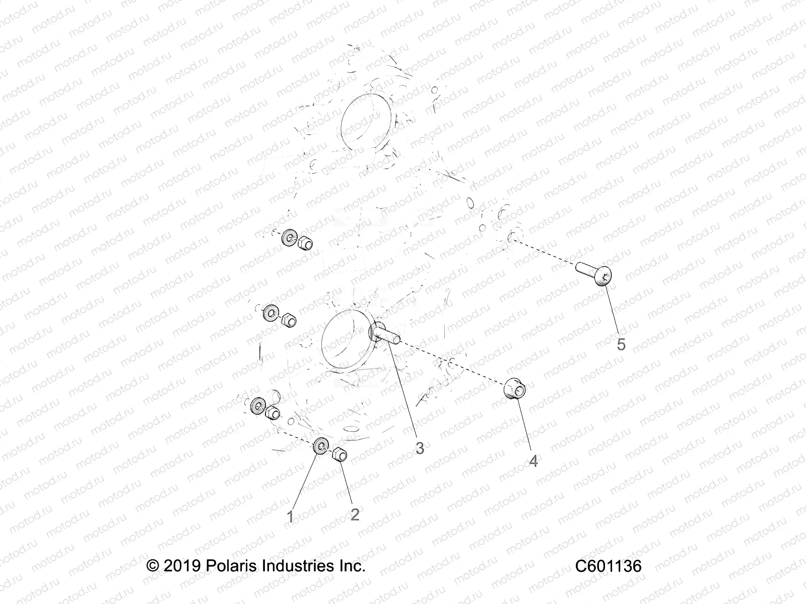 DRIVE TRAIN | DRIVE TRAIN, CHAINCASE MOUNTING - S22CED5TSL/TSU (C601136)