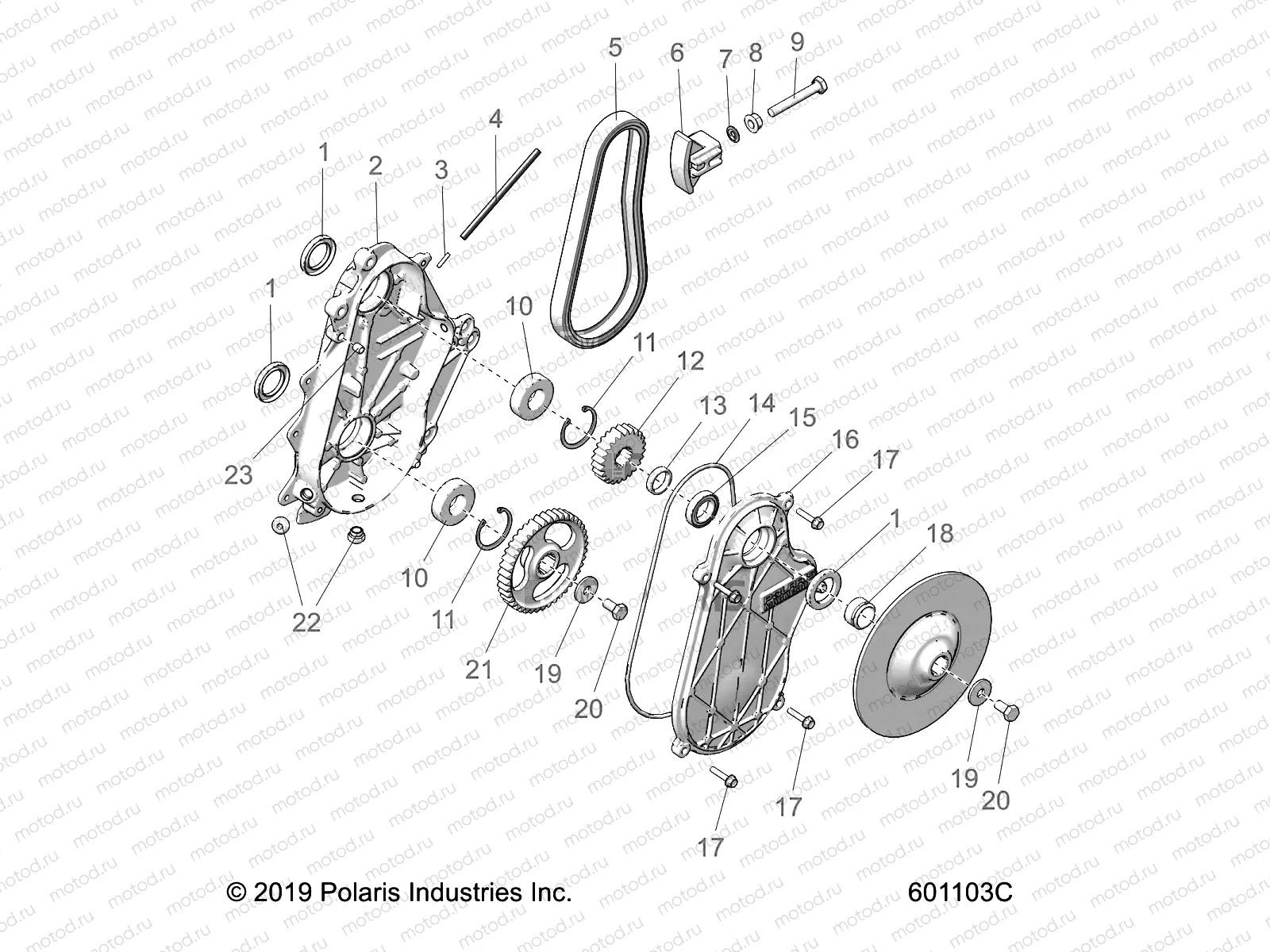 DRIVE TRAIN | DRIVE TRAIN, CHAINCASE - S22CBU5TSL (601103C)