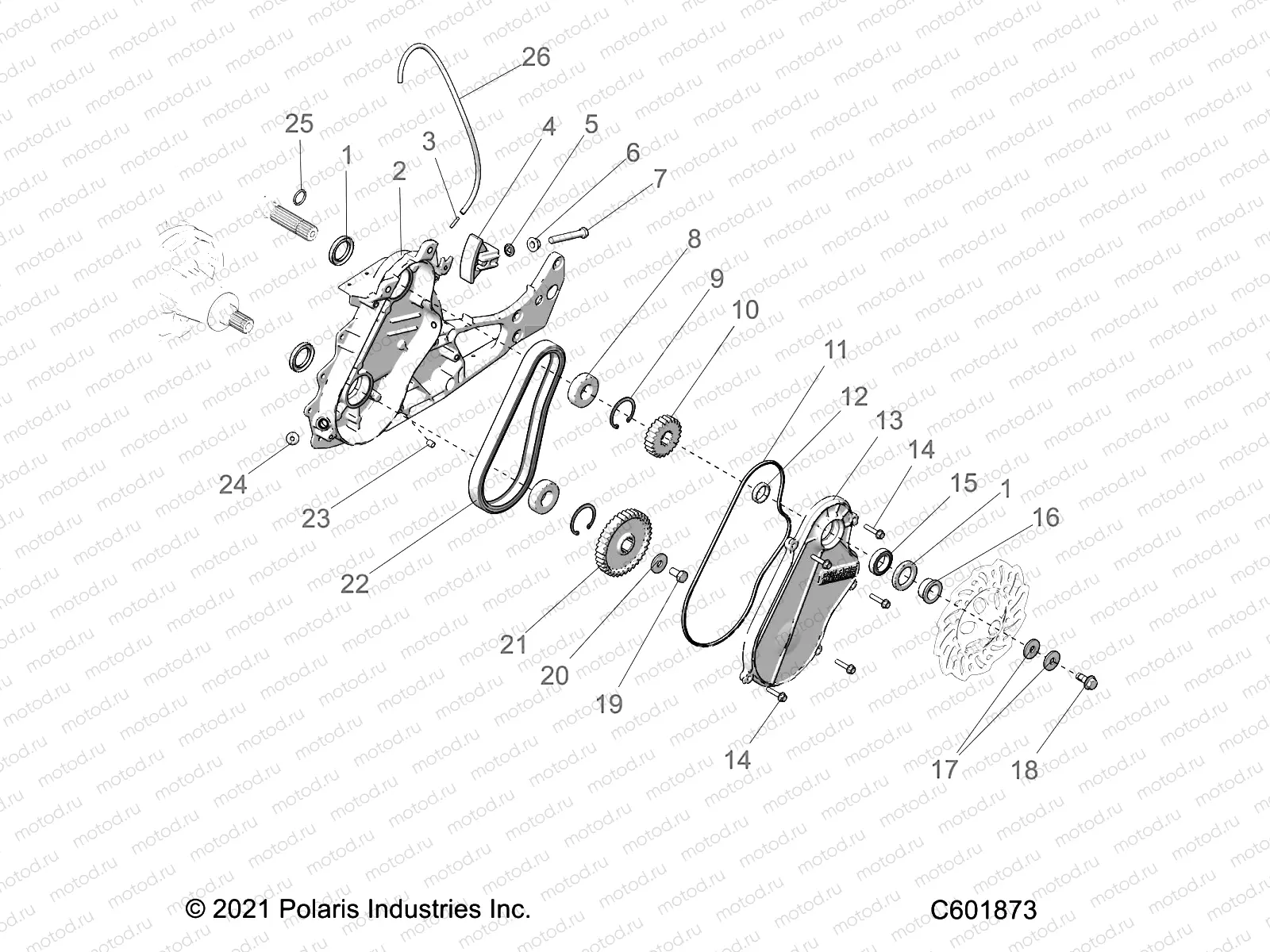 DRIVE TRAIN | DRIVE TRAIN, CHAINCASE - S22TLP6RS ALL OPTIONS (C601873)