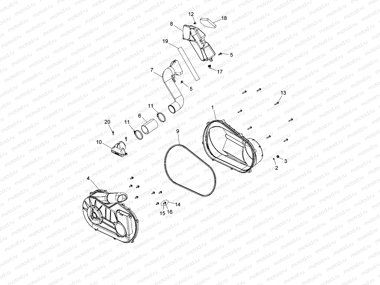 DRIVE TRAIN | DRIVE TRAIN, CLUTCH COVER AND DUCTING - A15DAA57EJ/EH/EEK (49ATVCLUTCHCVR15ACE570)