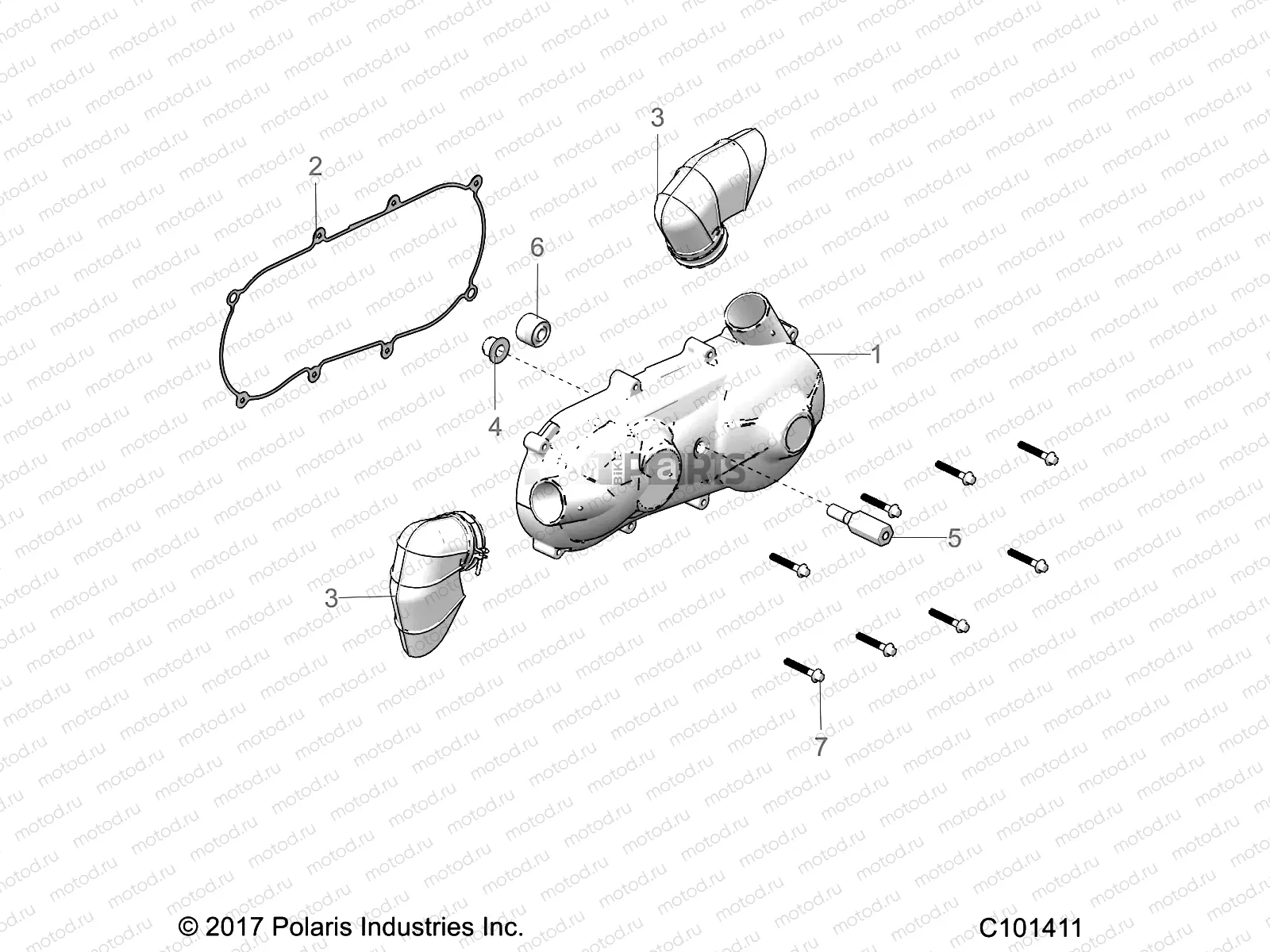 DRIVE TRAIN | DRIVE TRAIN, CLUTCH COVER AND DUCTING - A23HZB15D1/D4  (C101411)