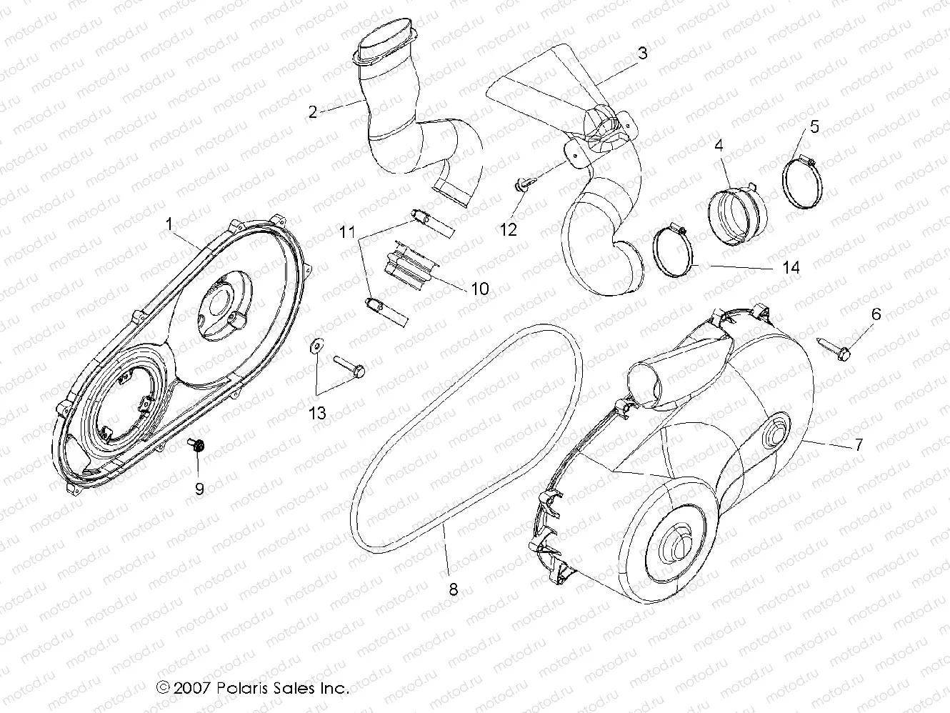 DRIVE TRAIN | DRIVE TRAIN, CLUTCH COVER and DUCTING - R09VH76 ALL OPTIONS (49RGRCLUTCHCVR08VISTA)