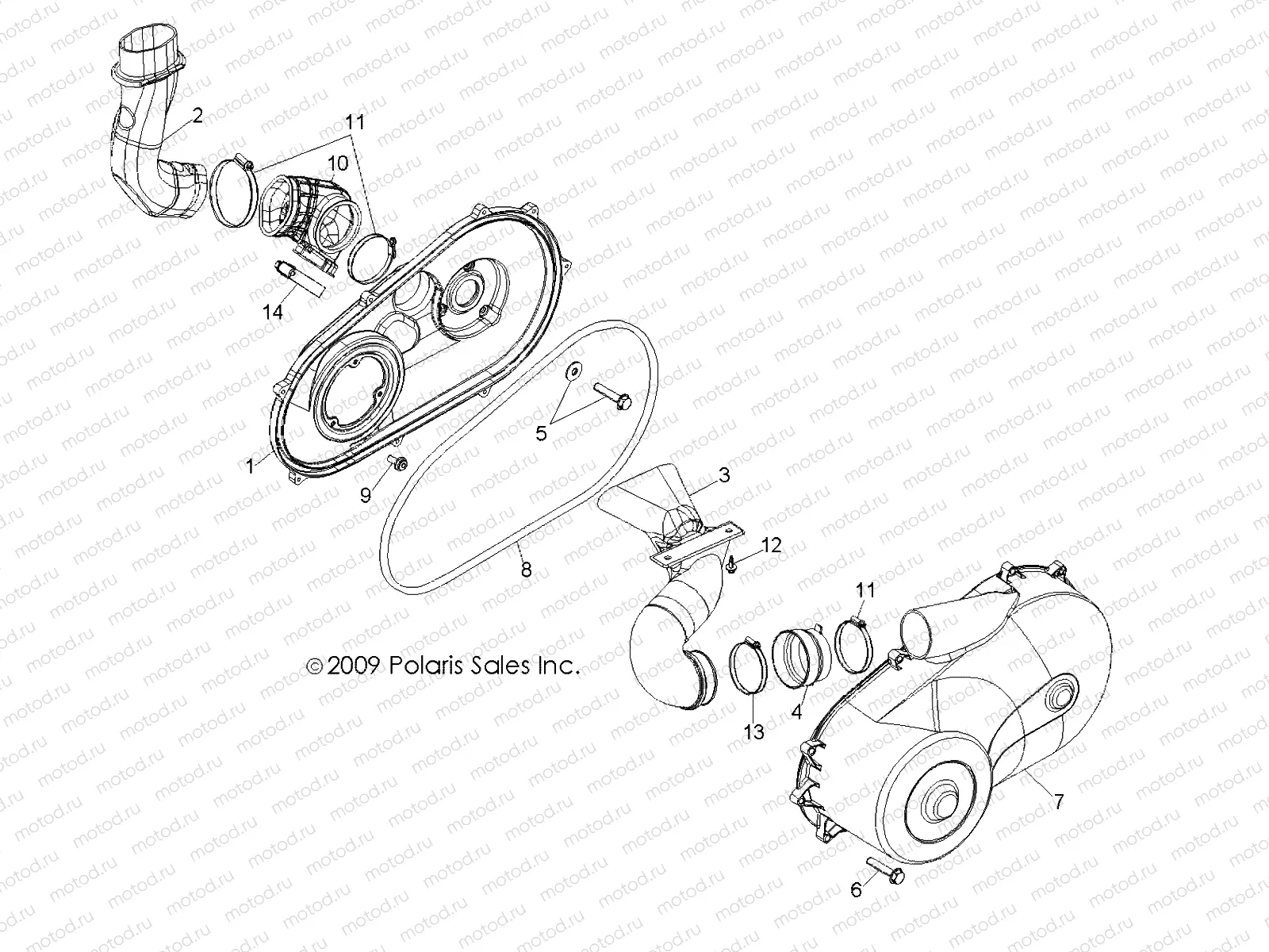DRIVE TRAIN | DRIVE TRAIN, CLUTCH COVER and DUCTING - R10XH76AA (49RGRCLUTCHCVR10RZRS4)