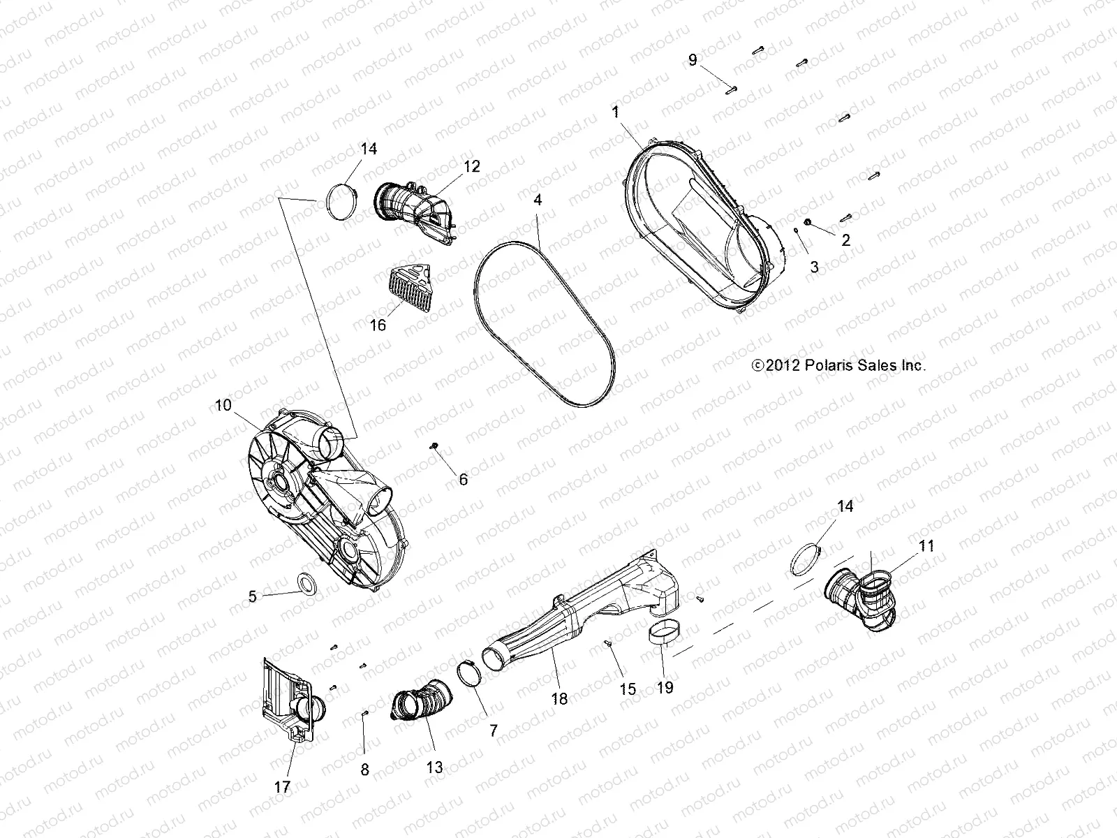 DRIVE TRAIN | DRIVE TRAIN, CLUTCH COVER and DUCTING - R13UH88/UH9E ALL OPTIONS (49RGRCLUTCHCVR13900XP)