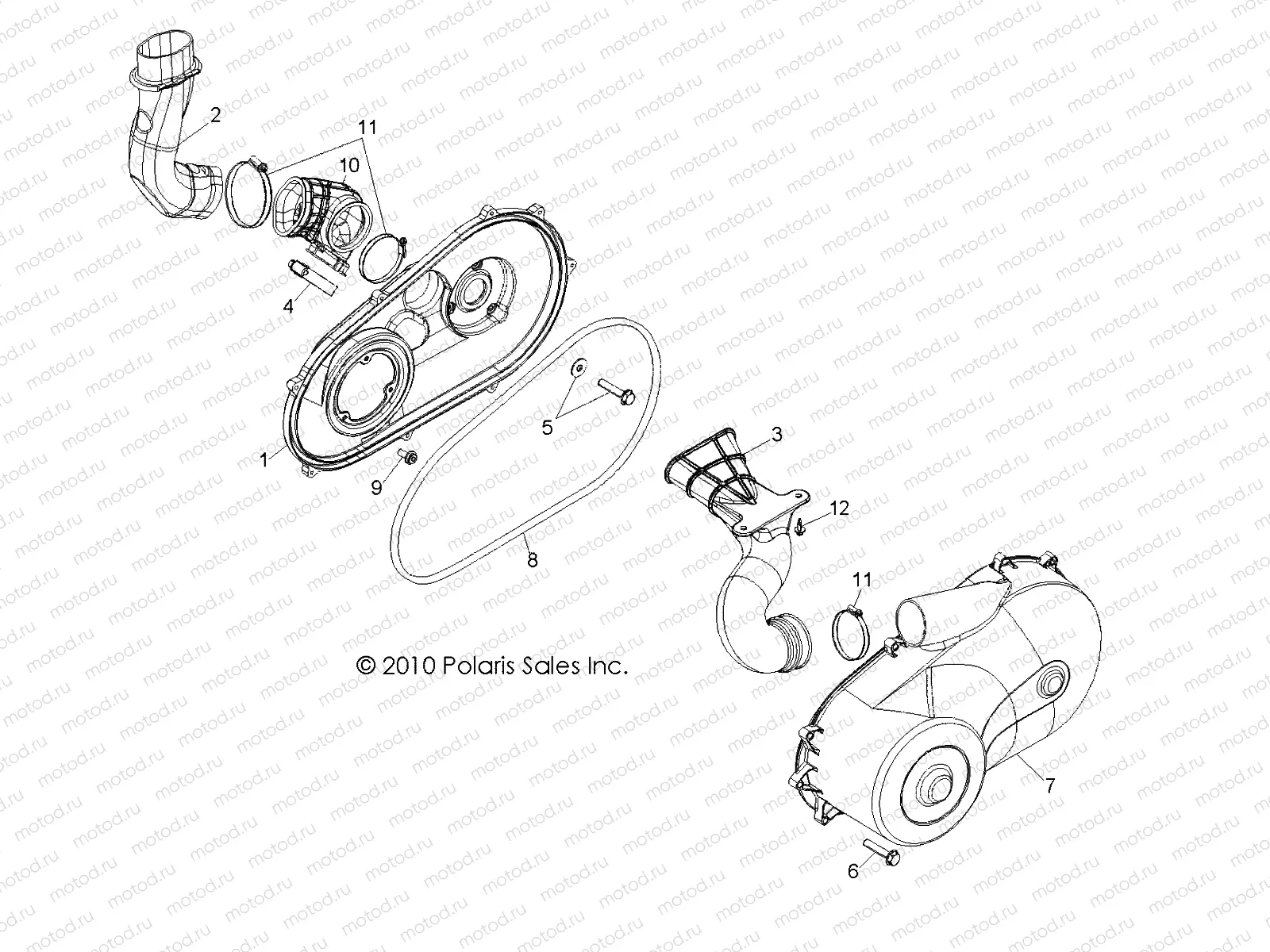DRIVE TRAIN | DRIVE TRAIN, CLUTCH COVER and DUCTING - R13VE76FX/FI (49RGRCLUTCHCVR11RZRS)