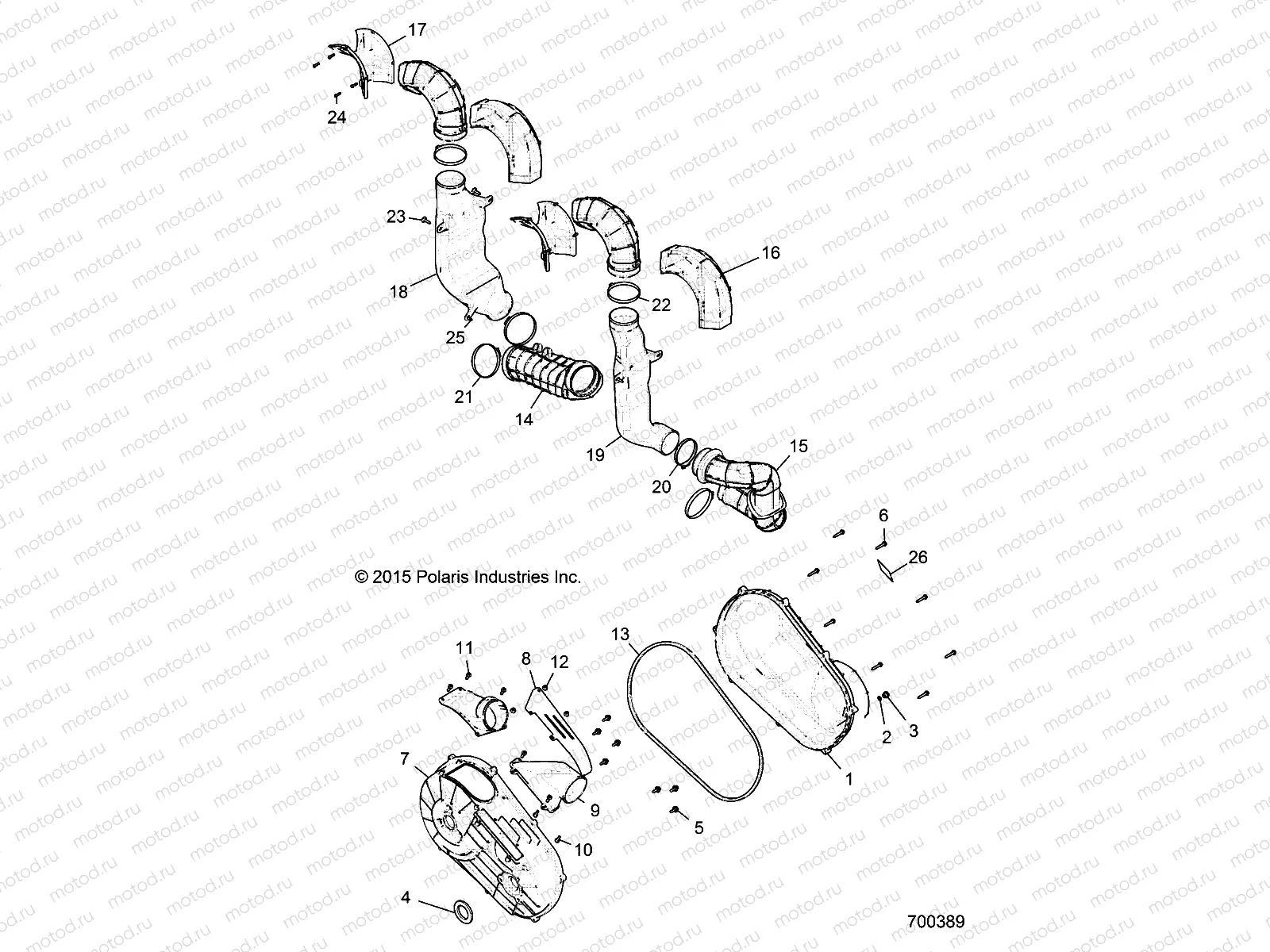 DRIVE TRAIN | DRIVE TRAIN, CLUTCH COVER and DUCTING - R16RTM87AL (700389)
