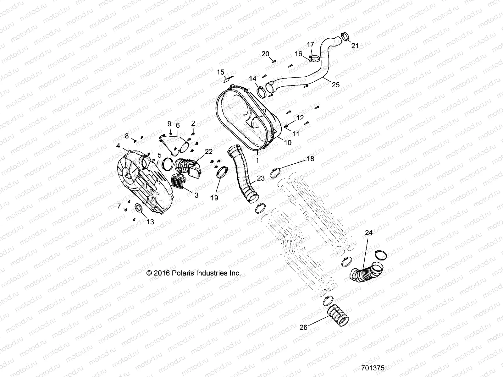 DRIVE TRAIN | DRIVE TRAIN, CLUTCH COVER AND DUCTING - R17RHE99NU (701375)