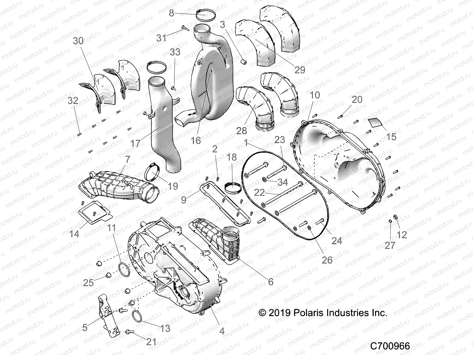 DRIVE TRAIN | DRIVE TRAIN, CLUTCH COVER AND DUCTING - R21RRB99AZ/BZ (C700966)
