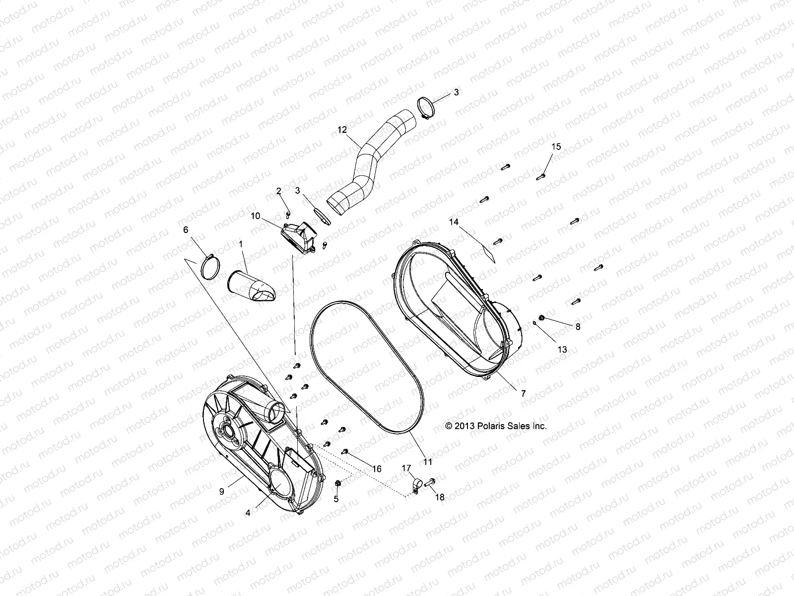 DRIVE TRAIN | DRIVE TRAIN, CLUTCH COVER and DUCTING - Z14VH57AD/6EAI/6EAW (49RGRCLUTCHCVR14RZR570)