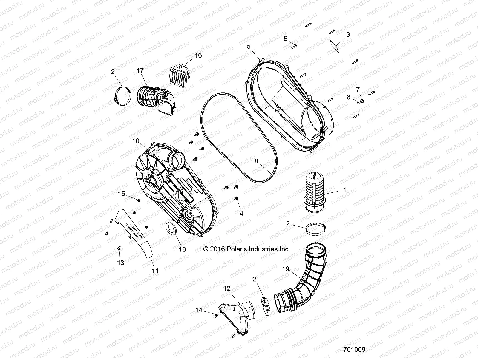 DRIVE TRAIN | DRIVE TRAIN, CLUTCH COVER AND DUCTING - Z17VBS87C2/CB/E87F2 (701069)