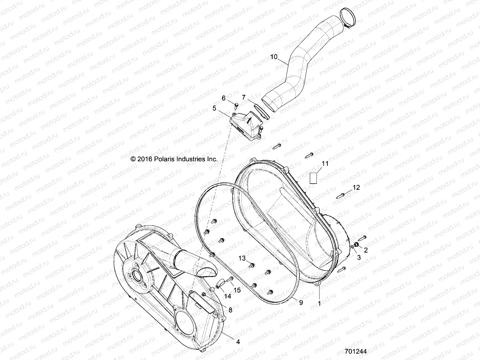 DRIVE TRAIN | DRIVE TRAIN, CLUTCH COVER and DUCTING - Z19VHA57F2 (701244)