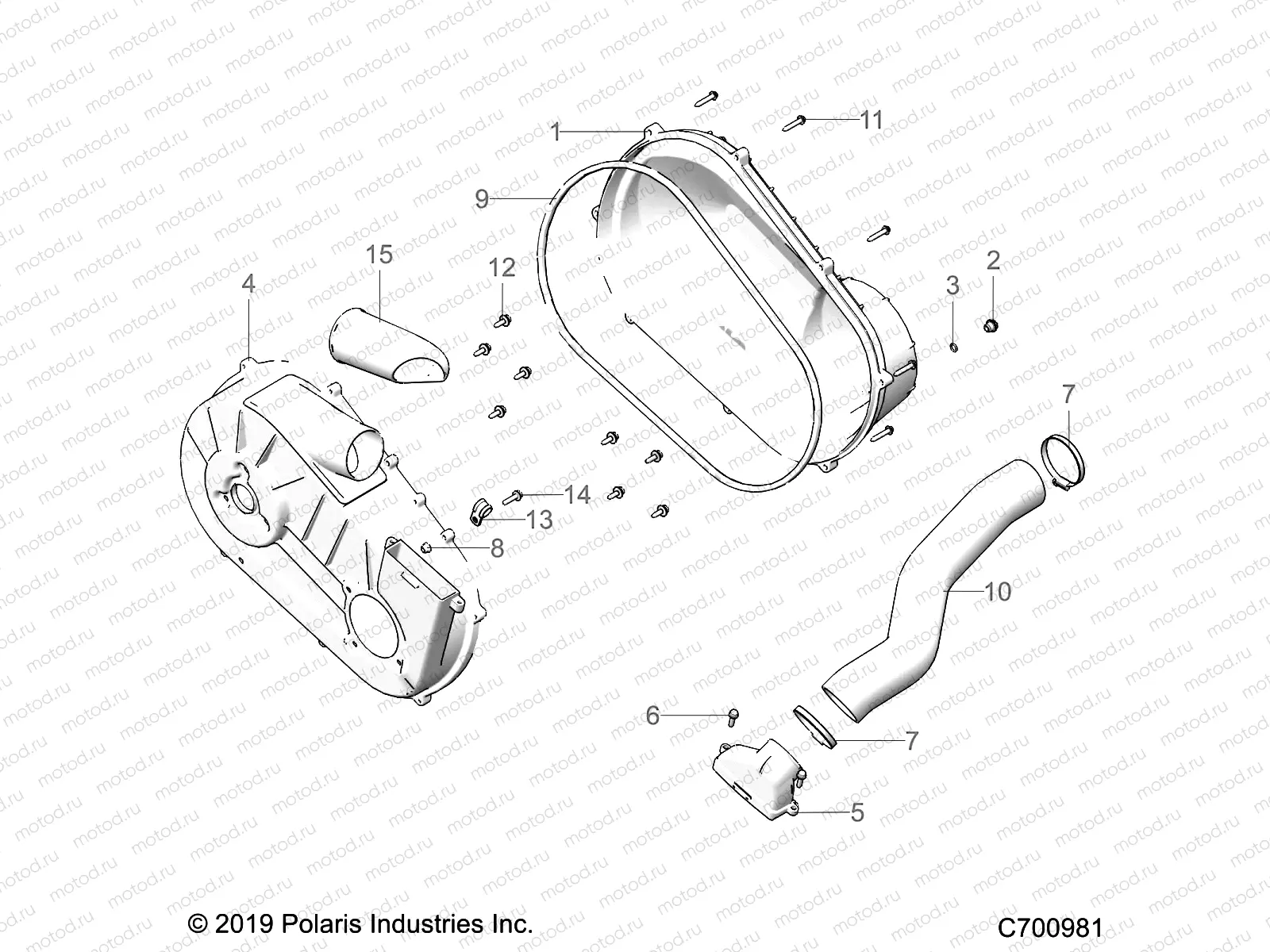 DRIVE TRAIN | DRIVE TRAIN, CLUTCH COVER and DUCTING - Z20CHA57K2 (C700981)