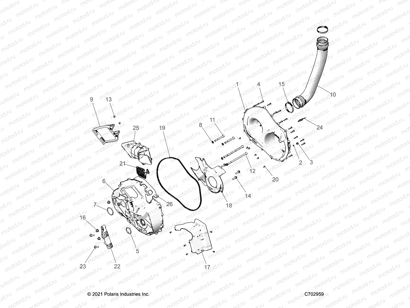 DRIVE TRAIN | DRIVE TRAIN, CLUTCH COVER AND DUCTING - Z22M4D92AJ/AK/BJ/BK (C702959)