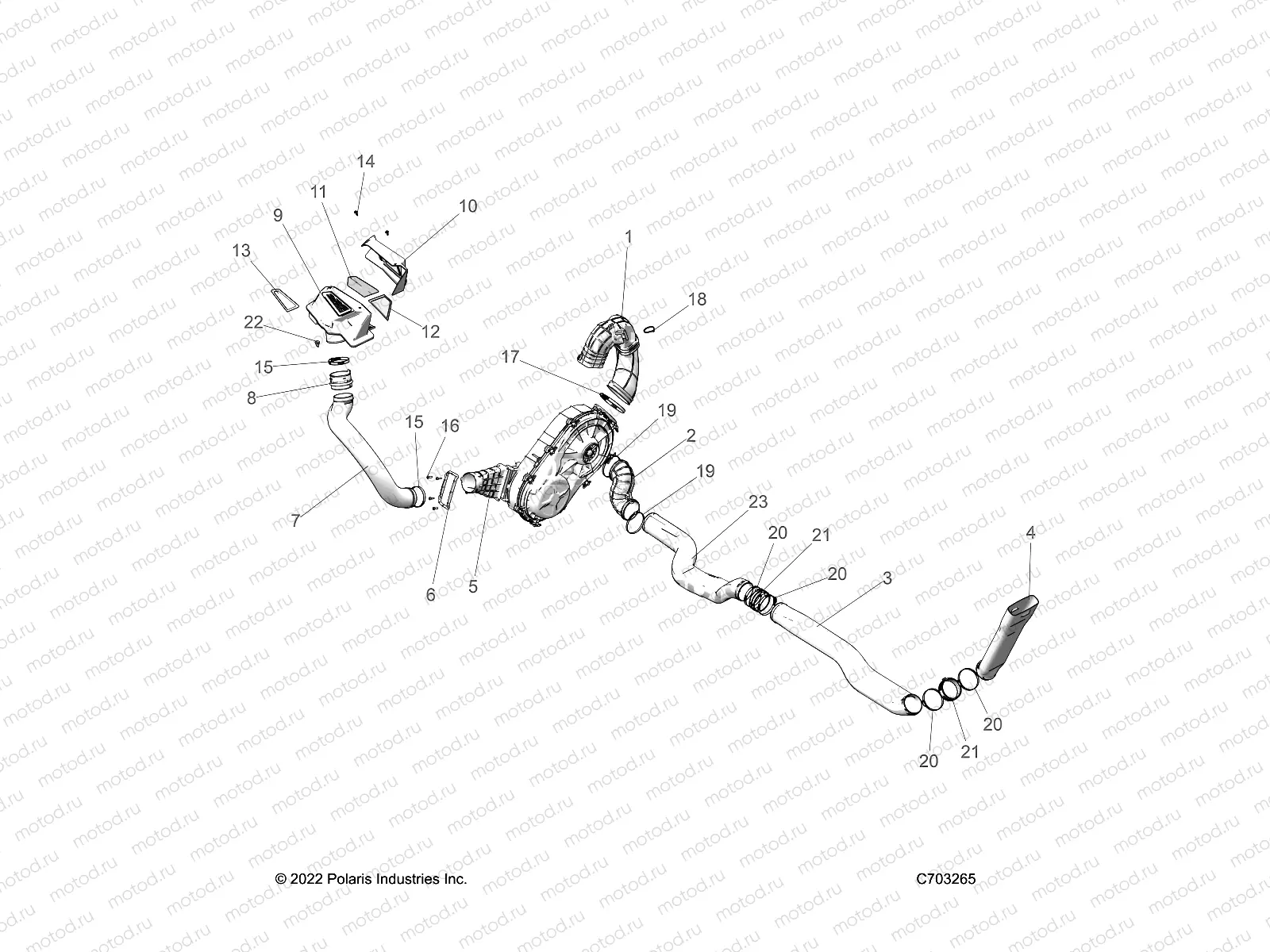 DRIVE TRAIN | DRIVE TRAIN, CLUTCH COVER, DUCTING - Z23RMD2KAK/AJ/BK/BJ (C703265)