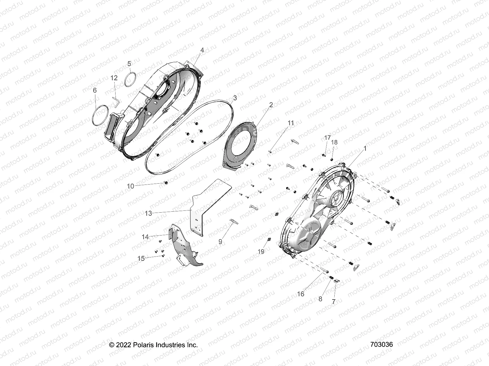 DRIVE TRAIN | DRIVE TRAIN, CLUTCH COVER, INNER/OUTER - Z23RGD2KAJ/AK/BJ/BK  (703036)