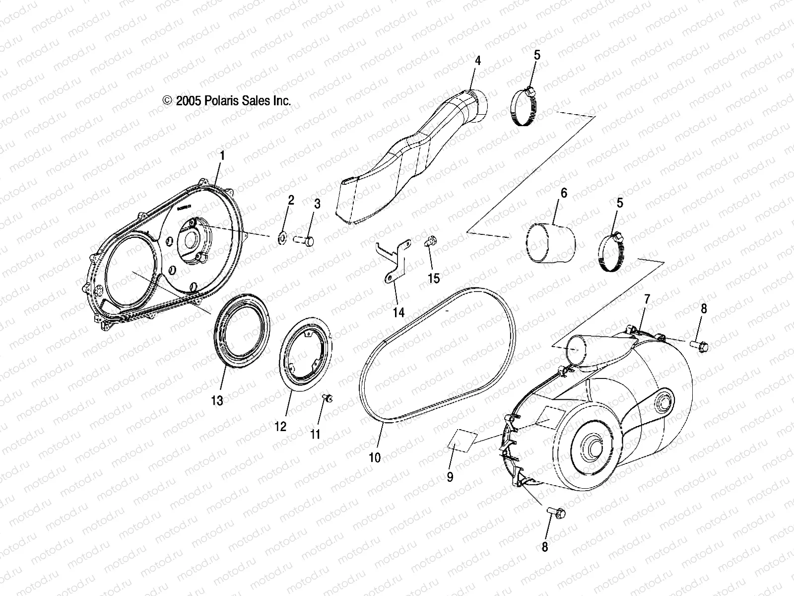 DRIVE TRAIN | DRIVE TRAIN, CLUTCH COVER - R08RH68 ALL OPTIONS (4999202219920221D01)