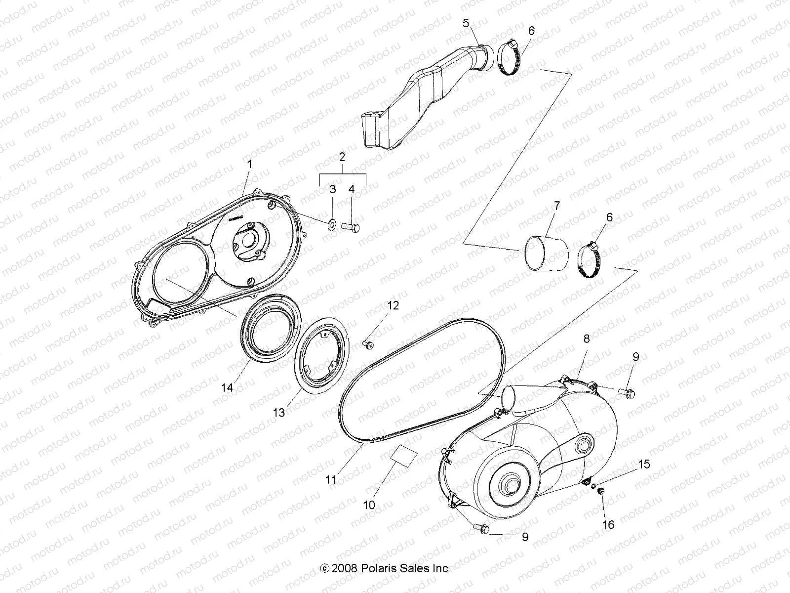 DRIVE TRAIN | DRIVE TRAIN, CLUTCH COVER - R11WH50AG/AH/AR (49RGRCLUTCHCVR10)