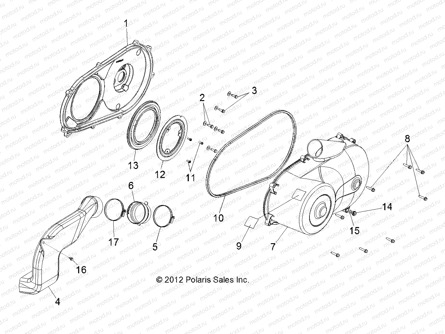 DRIVE TRAIN | DRIVE TRAIN, CLUTCH COVER - R13RH76AG/AH/AN (49RGRCLUTCHCVR13800MID)