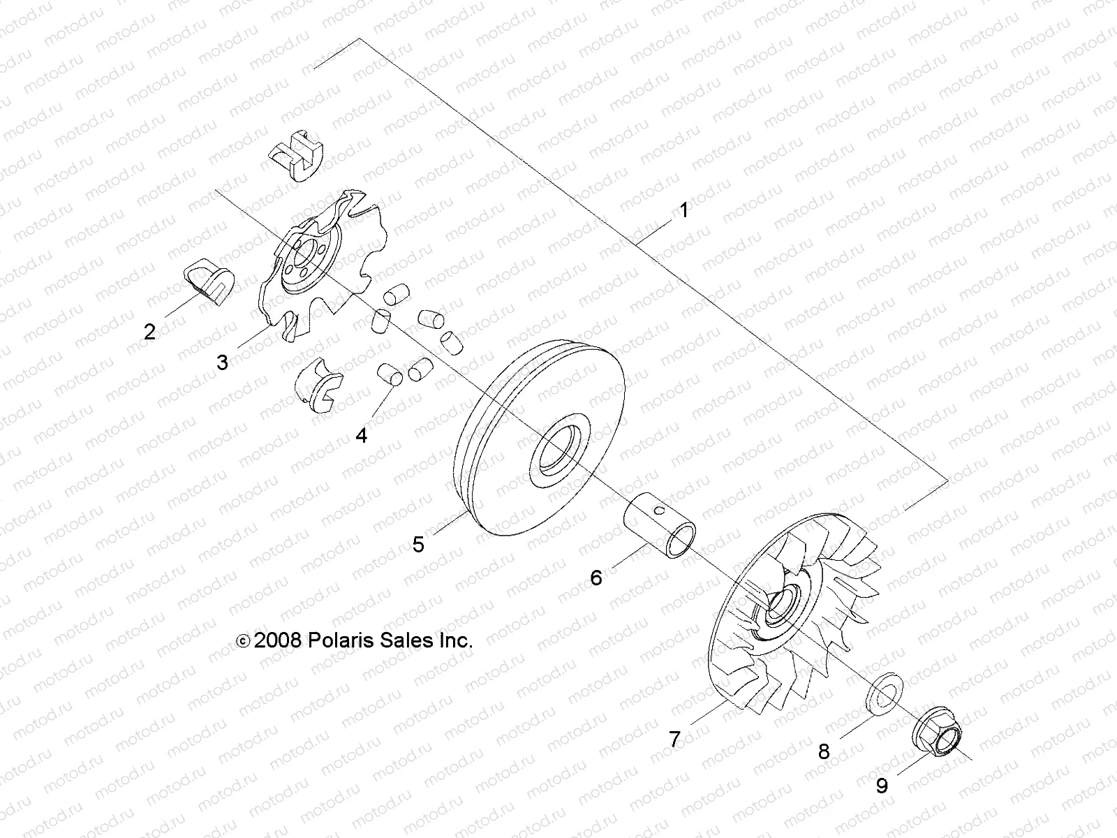 DRIVE TRAIN | DRIVE TRAIN, CLUTCH, PRIMARY - A09VA17AA/AD (49RGRCLUTCHDRV09RZR170)