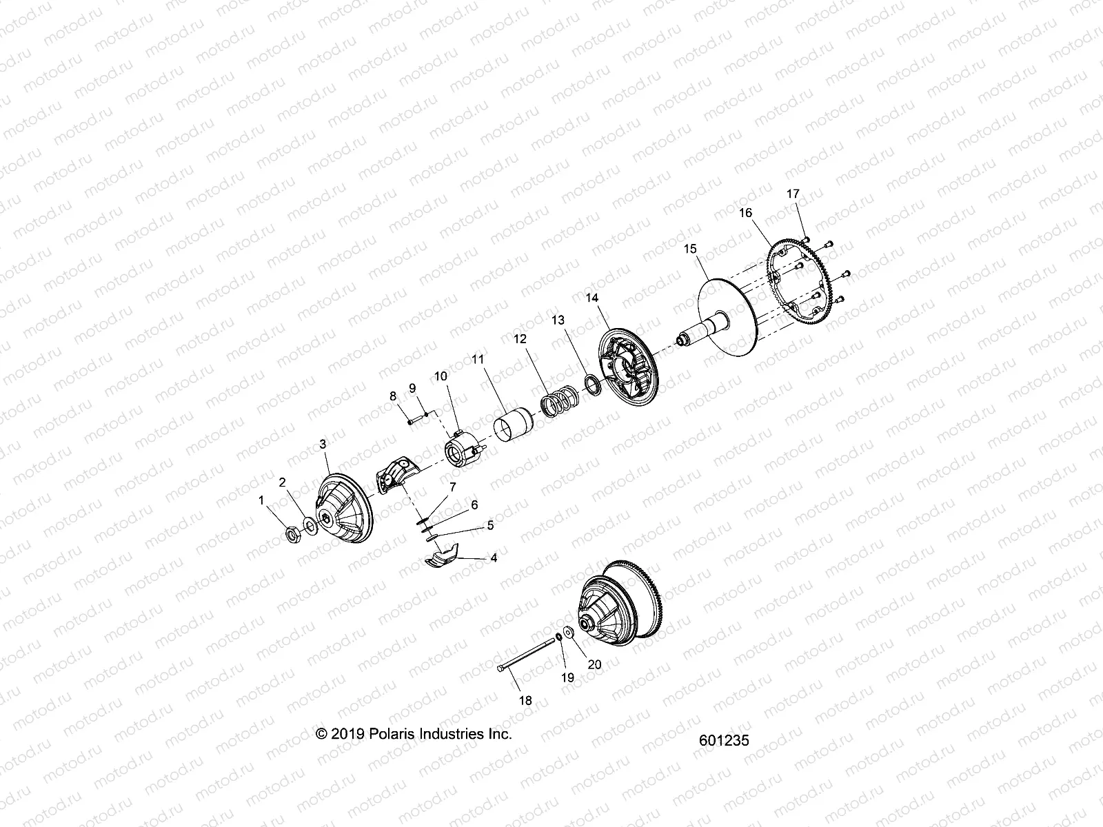 DRIVE TRAIN | DRIVE TRAIN, CLUTCH, PRIMARY - S20CBU5BSA/BSL (601235)