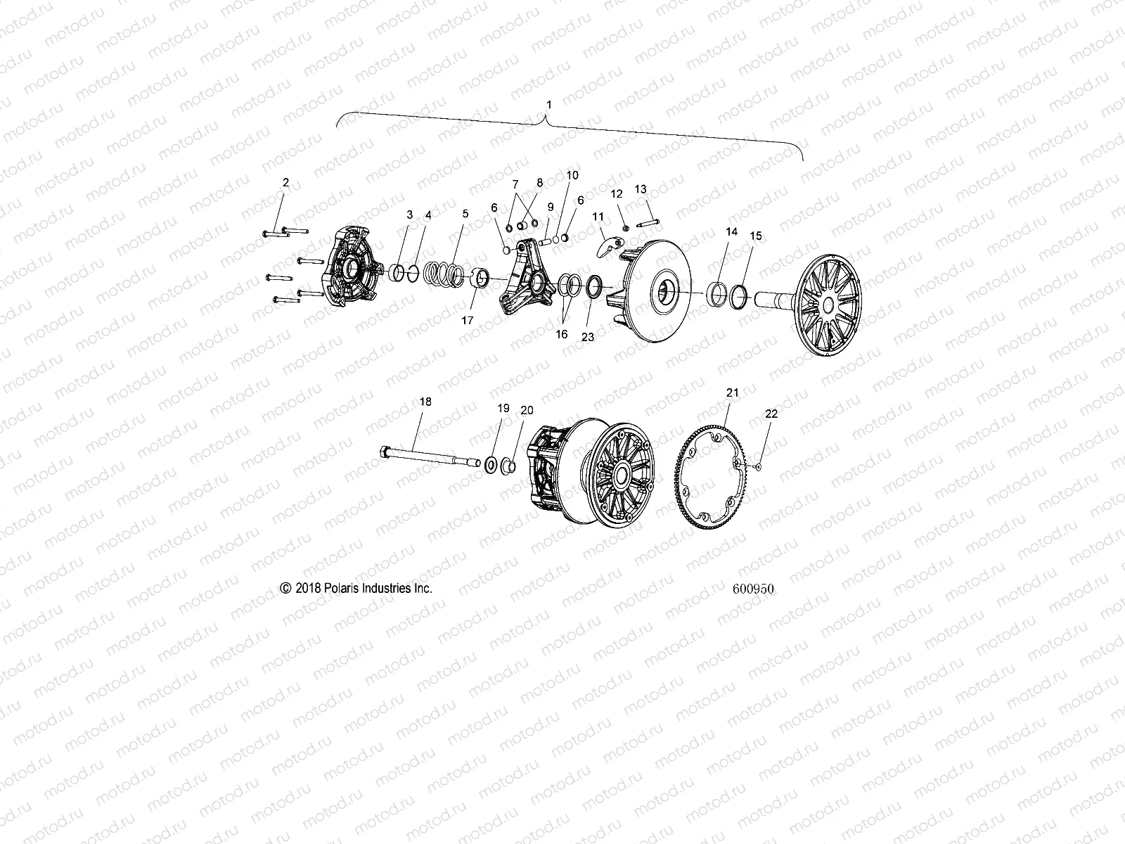 DRIVE TRAIN | DRIVE TRAIN, CLUTCH, PRIMARY - S20EHM8PS ALL OPTIONS (600950)