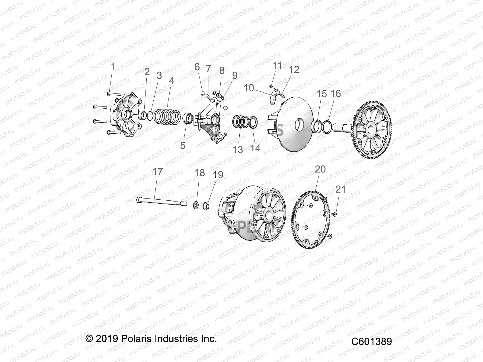 DRIVE TRAIN | DRIVE TRAIN, CLUTCH, PRIMARY - S20EKL6PS ALL OPTIONS (C601389)