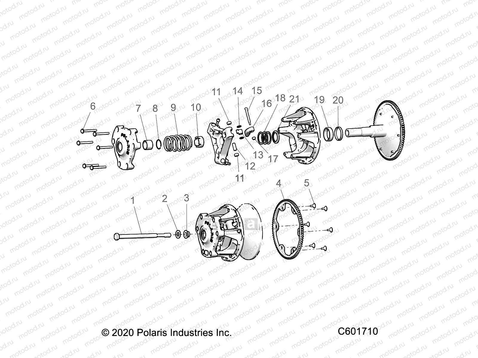 DRIVE TRAIN | DRIVE TRAIN, CLUTCH, PRIMARY - S21EDB6PSL (C601710)