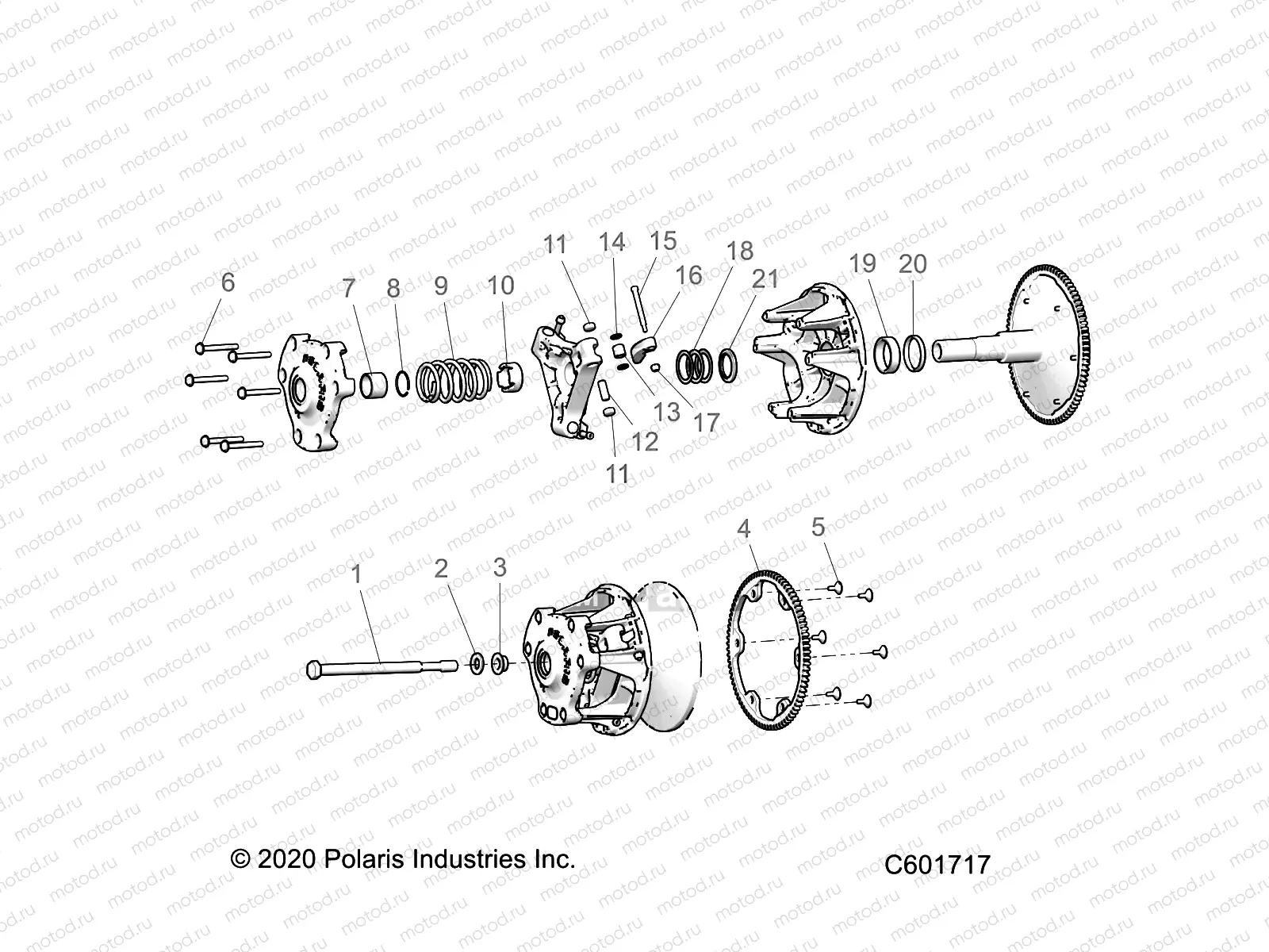 DRIVE TRAIN | DRIVE TRAIN, CLUTCH, PRIMARY - S21TKP8RS/8RE ALL OPTIONS (C601717)